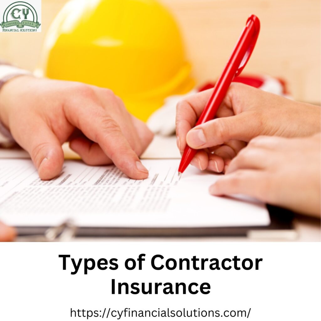 Types of contractor insurance